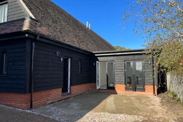 Space saving extension fitted to striking Hampshire home