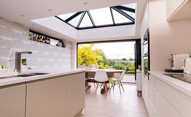 real aluminium doors and lantern