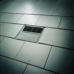 Inline vent for slate roofs