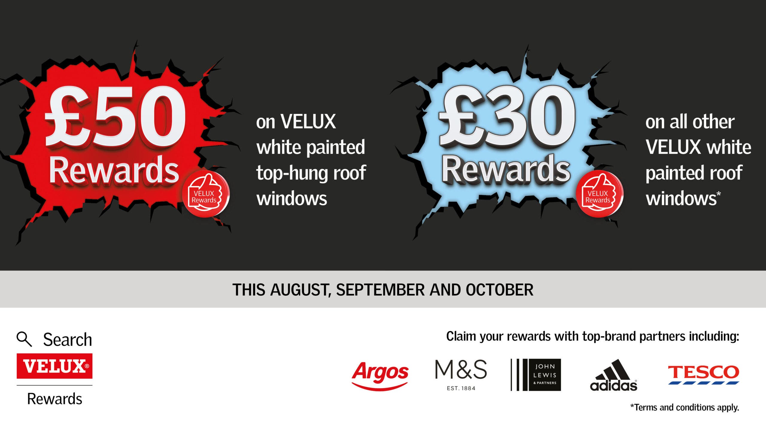 Velux Rewards 01 August - 31 October 2020 White Painted Windows