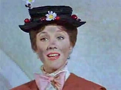 Mary Poppins with a soot smudged face