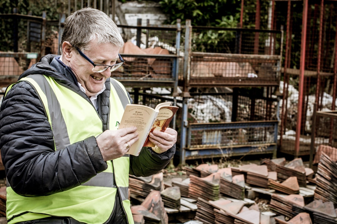 Steve Wells launching reading Romeo and Juliet on World Poetry Day