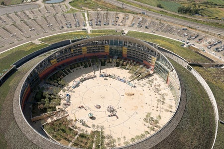 Arial view of Vulcano Buono showing the central courtyard