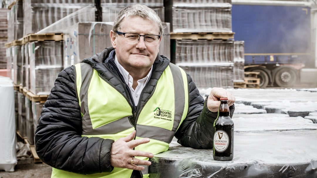 Steve Wells Celebrating St. Patrick's Day 2021 Presenting his unopened bottle of Guinness 