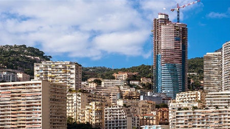 Tour Odeon Tower, Monaco under construction
