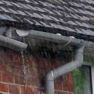 broken guttering can also cause water damage to house and roof