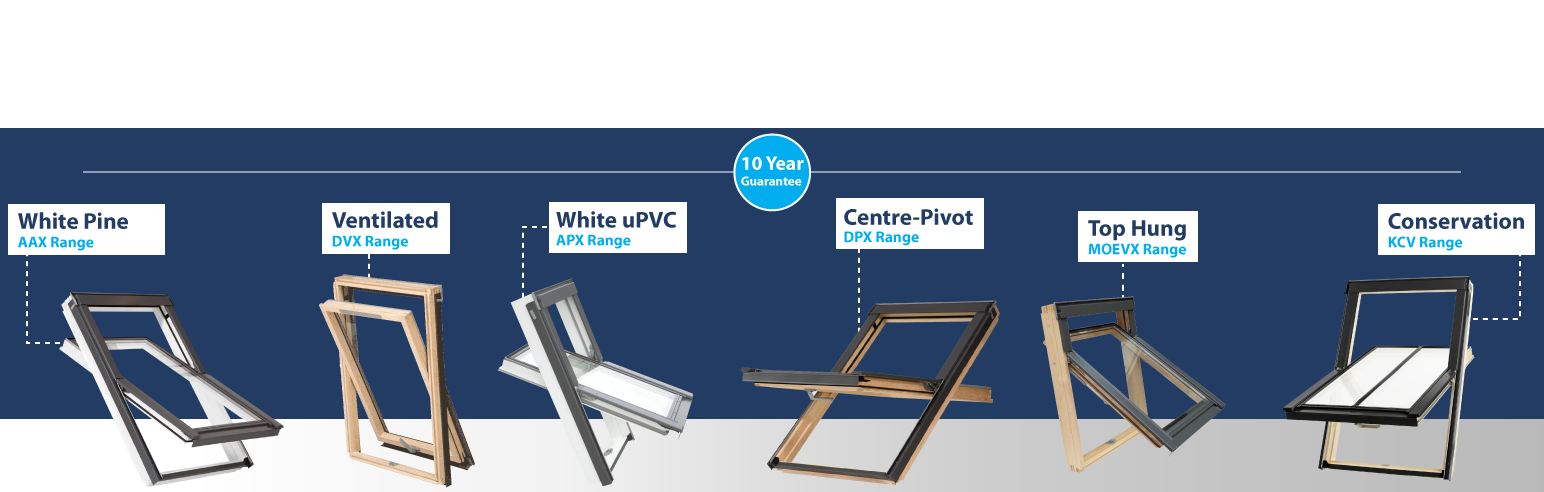 Range of Duratech Roof Windows 