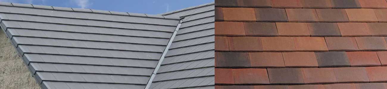 grey and red clay tiles on roof design