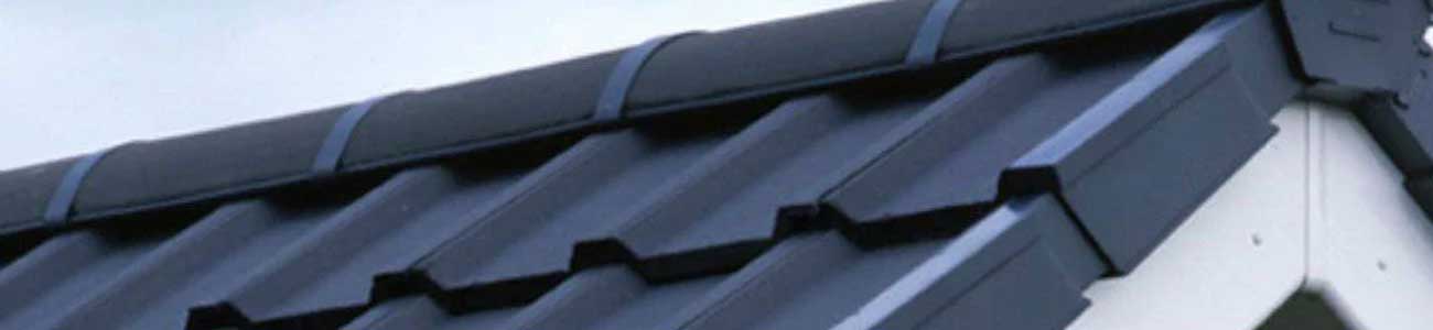 V-shaped roof with Interlocking roof tiles
