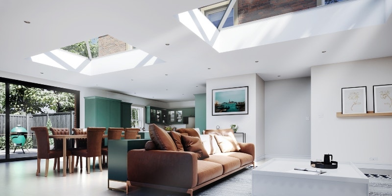 Interior Living room Flat Roof Interior