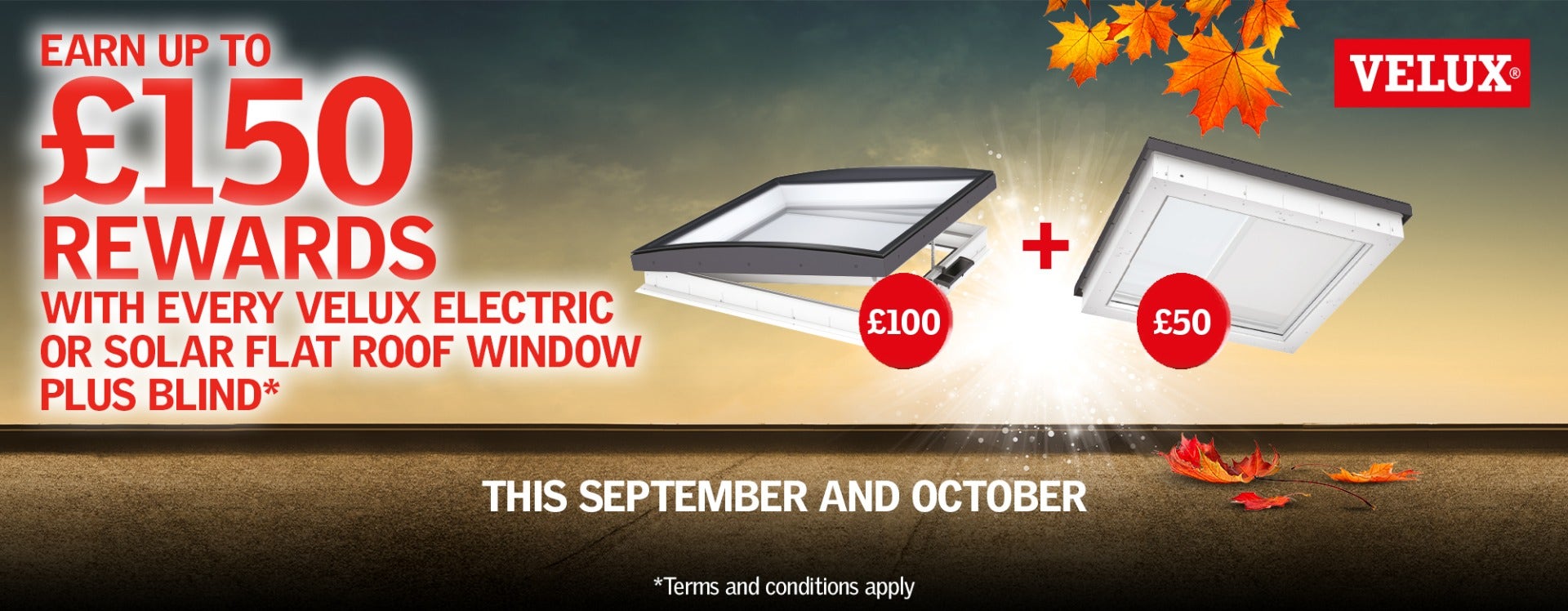 Velux Rewards Earn up to £150 on Flat Roof Windows