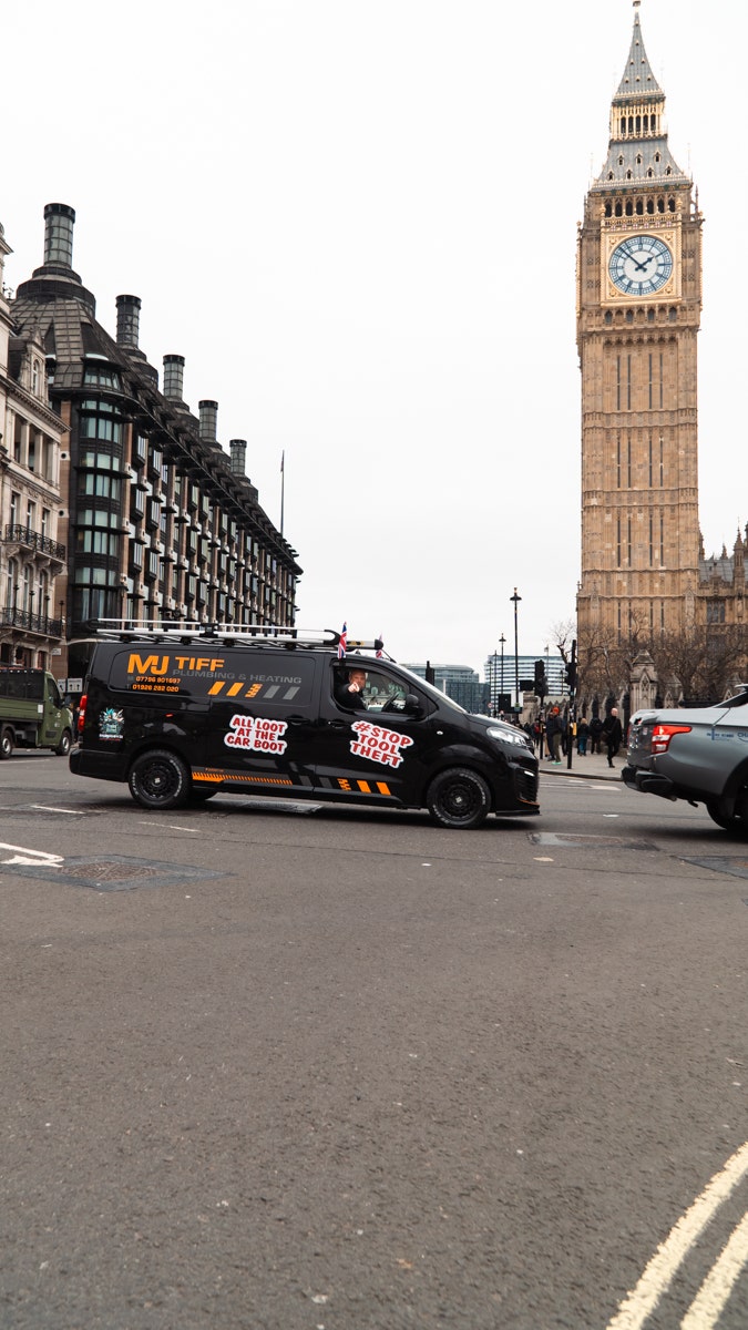 Mark Tiff infront of the Houses of Parliament - Big Ben