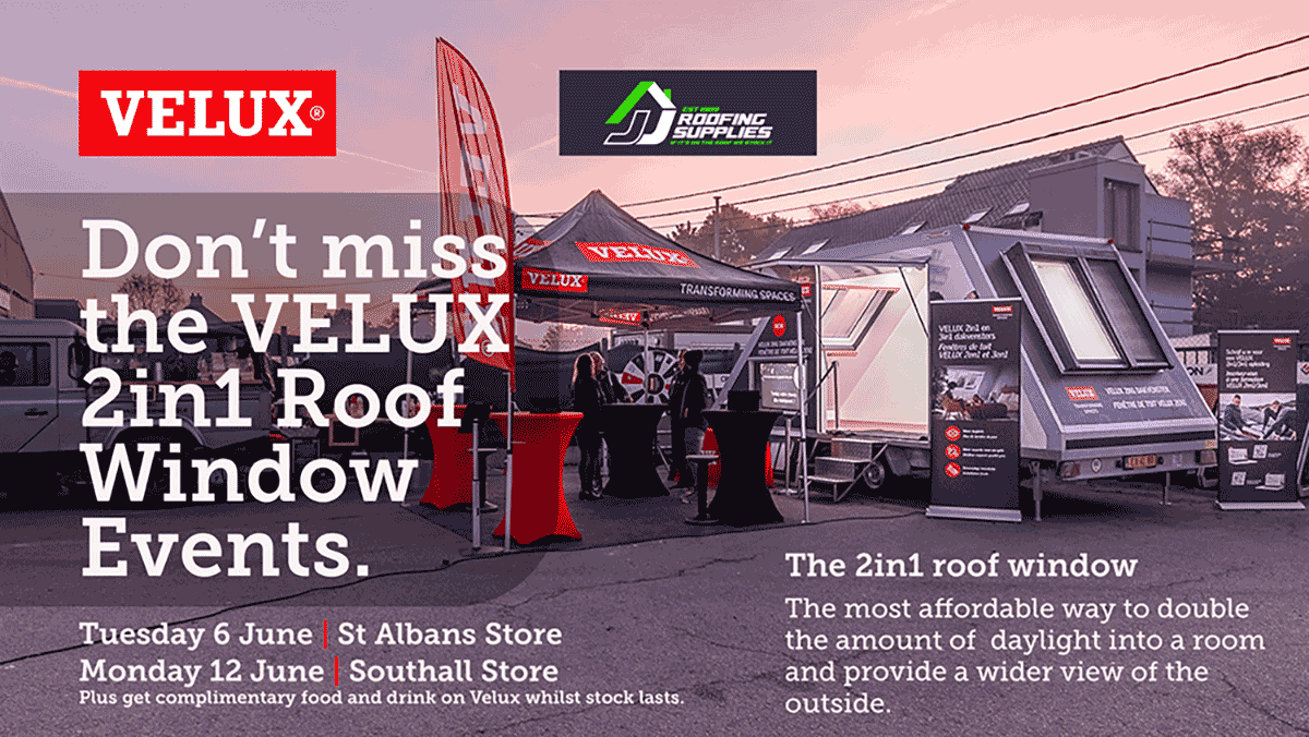 Velux 2in1 Roof Window Roadshows at JJ Roofing Supplies