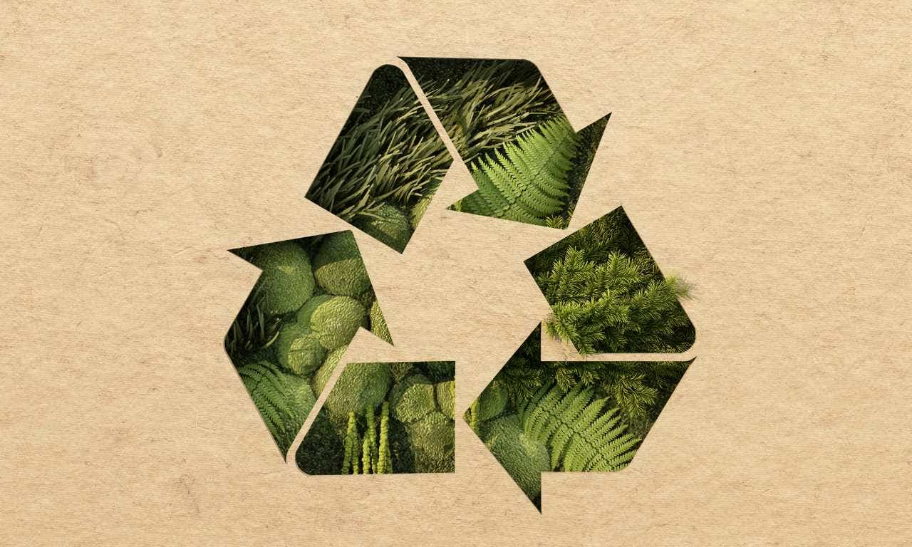 Green earth recycle concept