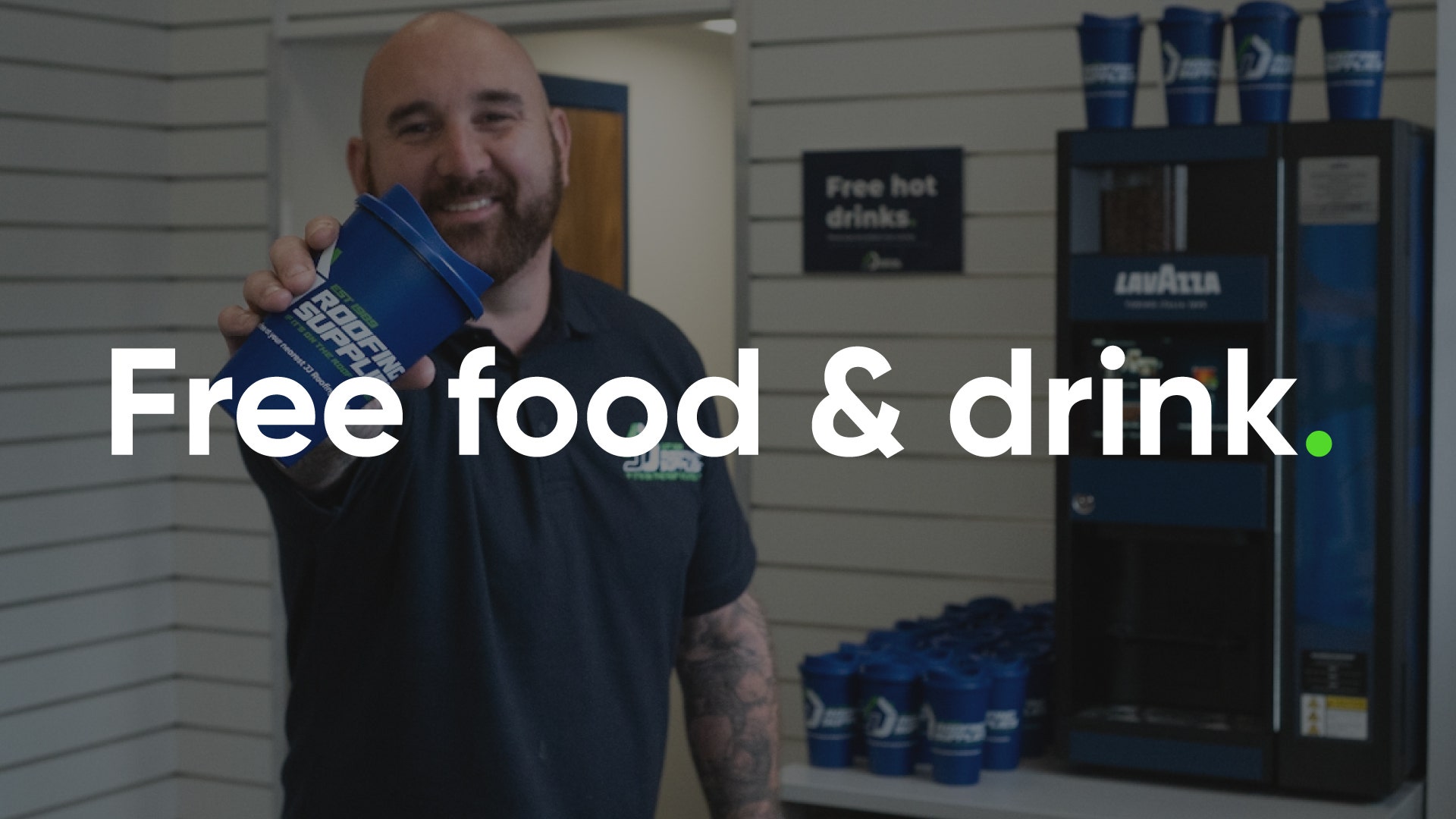 Free food and hot drinks image for JJ Roofing Supplies Hemel Store Launch Day on Tuesday 21 November 2023