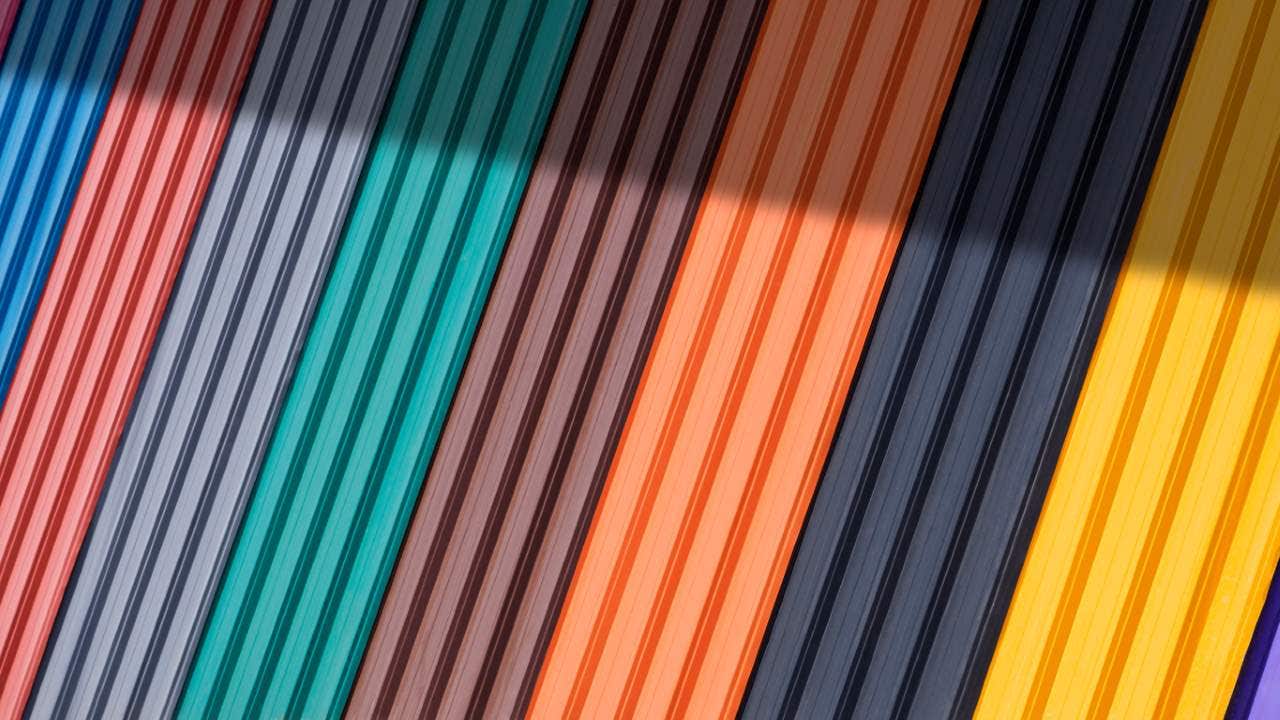 multi colored corrugated metal sheets for roofing